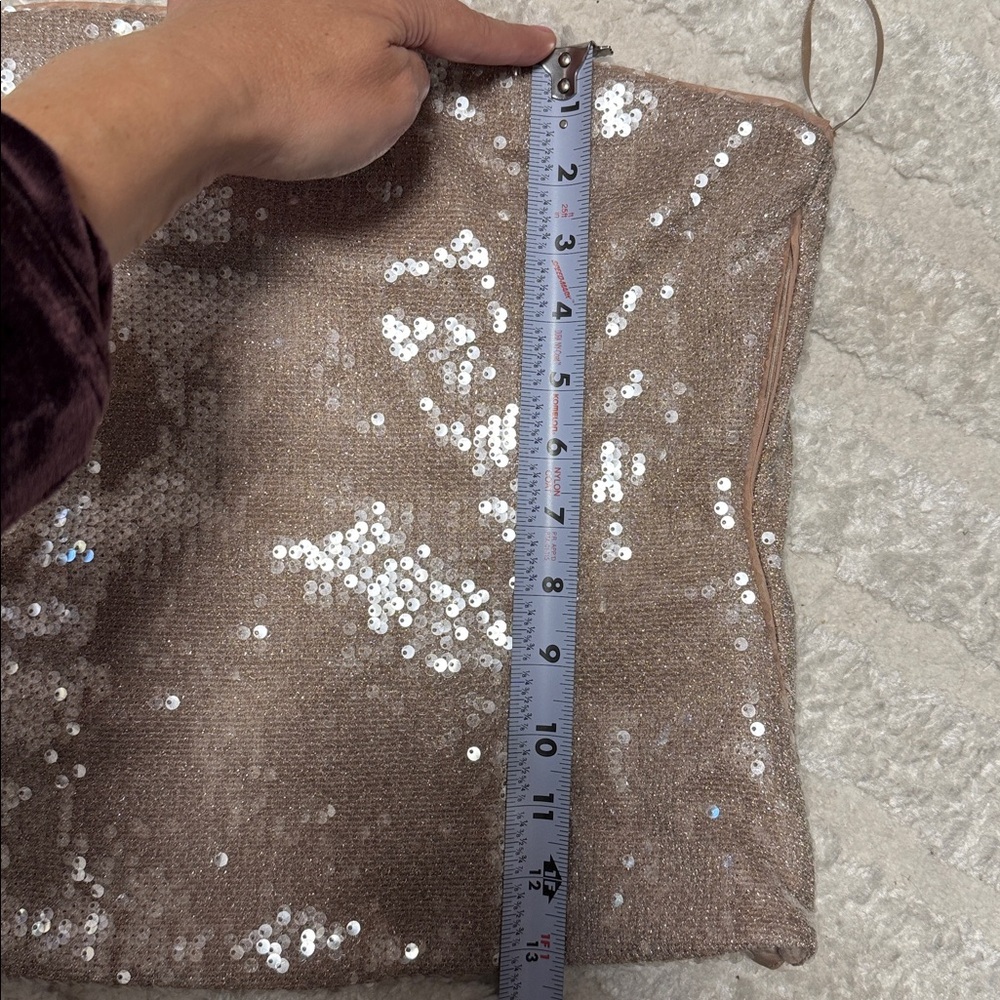 Zara Glittering Beige Sequin Top - Picture 4 of 4